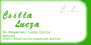 csilla lucza business card